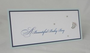 Sparkly Foot Baby Boy Card
